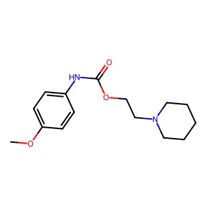2-piperidin-1-ylethyl N-(4-methoxyphenyl)carbamate structure