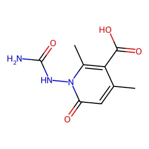 1-(Carbamoylamino)-2,4-dimethyl-6-oxopyridine-3-carboxylic acid structure