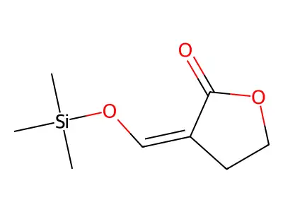 3-(Trimethylsilyloxymethylidene)oxolan-2-one structure