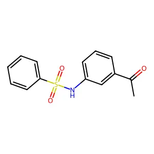 N-(3-acetylphenyl)benzenesulfonamide structure