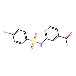 N-(3-acetylphenyl)-4-bromobenzenesulfonamide structure