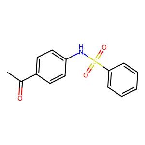 N-(4-acetylphenyl)benzenesulfonamide structure
