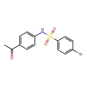 N-(4-acetylphenyl)-4-bromobenzenesulfonamide structure