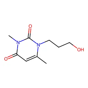 1-(3-hydroxypropyl)-3,6-dimethyl-2,4(1H,3H)-pyrimidinedione structure