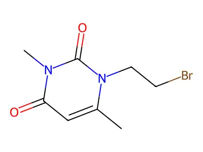 1-(2-Bromoethyl)-3,6-dimethyl-2,4(1H,3H)-pyrimidinedione structure