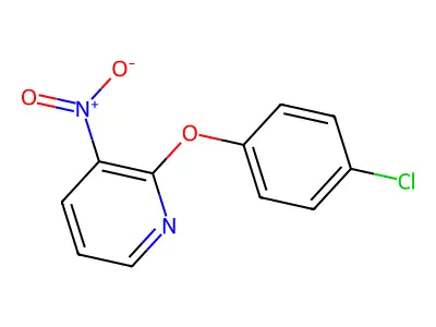 2-(4-Chlorophenoxy)-3-nitropyridine structure