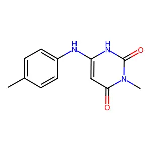 3-methyl-6-(4-methylanilino)-1H-pyrimidine-2,4-dione structure