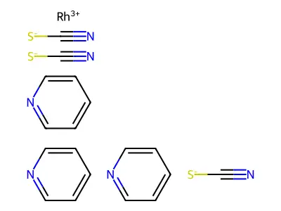 Rhodium, tris(pyridine)tris(thiocyanato-S)-, (OC-6-21)- structure