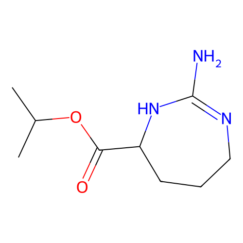 propan-2-yl 2-amino-4,5,6,7-tetrahydro-1H-1,3-diazepine-7-carboxylate structure