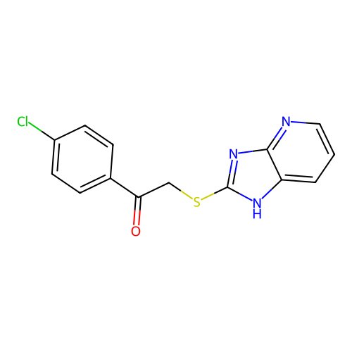 1-(4-chlorophenyl)-2-(3H-imidazo[4,5-b]pyridin-2-ylsulfanyl)ethanone structure