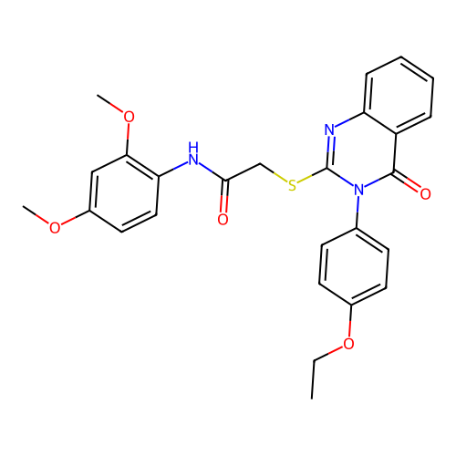 N-(2,4-dimethoxyphenyl)-2-((3-(4-ethoxyphenyl)-4-oxo-3,4-dihydroquinazolin-2-yl)thio)acetamide structure