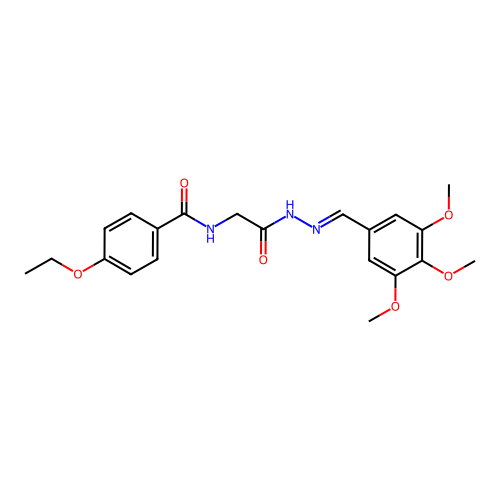 4-Ethoxy-N-(2-oxo-2-(2-(3,4,5-trimethoxybenzylidene)hydrazino)ethyl)benzamide structure