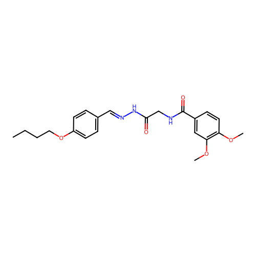 N-(2-(2-(4-Butoxybenzylidene)hydrazino)-2-oxoethyl)-3,4-dimethoxybenzamide structure