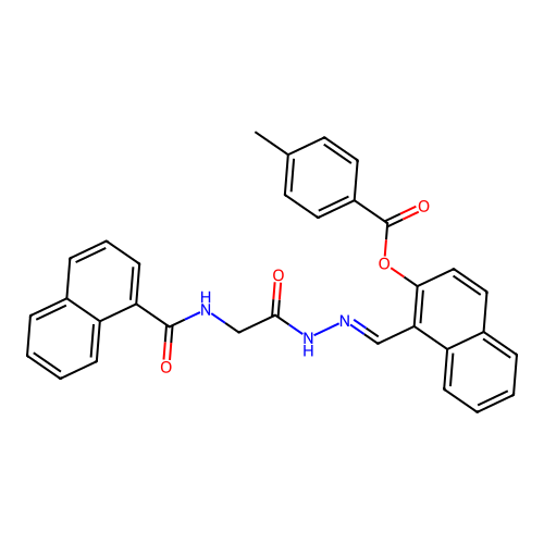 1-(2-((1-Naphthoylamino)acetyl)carbohydrazonoyl)-2-naphthyl 4-methylbenzoate structure
