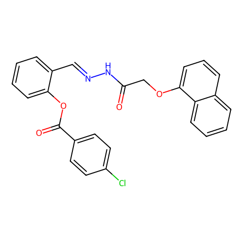 2-(2-((1-Naphthyloxy)acetyl)carbohydrazonoyl)phenyl 4-chlorobenzoate structure