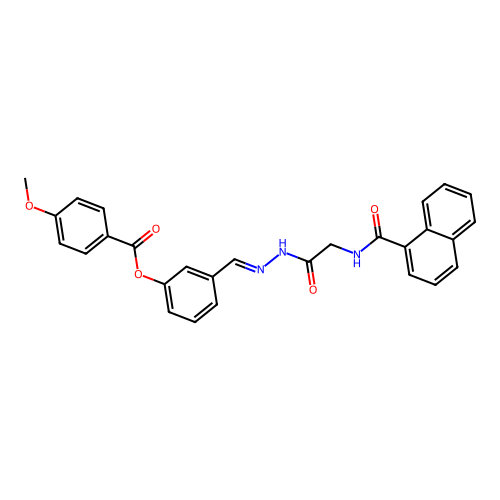 3-(2-((1-Naphthoylamino)acetyl)carbohydrazonoyl)phenyl 4-methoxybenzoate structure