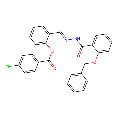 2-(2-(2-(Benzyloxy)benzoyl)carbohydrazonoyl)phenyl 4-chlorobenzoate structure