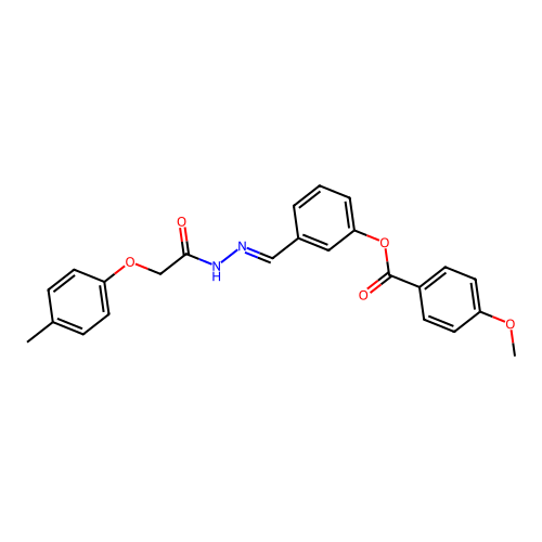 3-(2-((4-Methylphenoxy)acetyl)carbohydrazonoyl)phenyl 4-methoxybenzoate structure