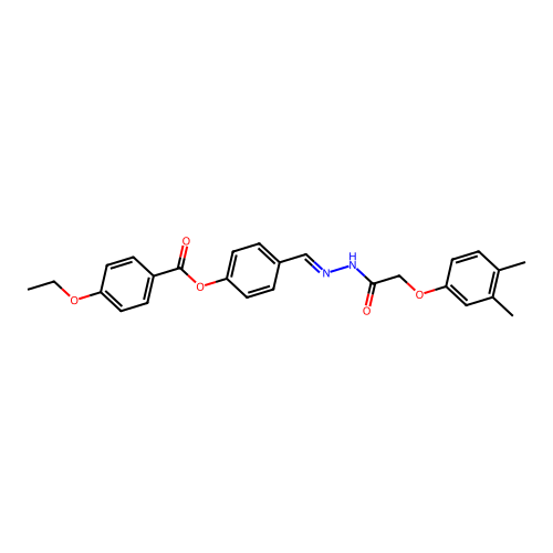 4-(2-((3,4-Dimethylphenoxy)acetyl)carbohydrazonoyl)phenyl 4-ethoxybenzoate structure