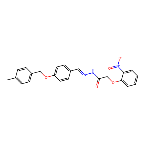 N'-(4-((4-Methylbenzyl)oxy)benzylidene)-2-(2-nitrophenoxy)acetohydrazide structure