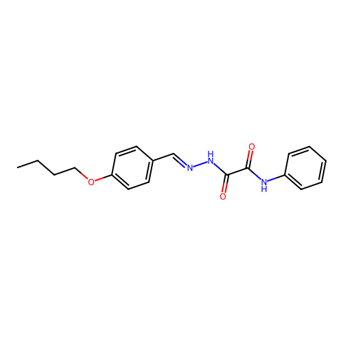 N'-[(4-butoxyphenyl)methylideneamino]-N-phenyloxamide structure