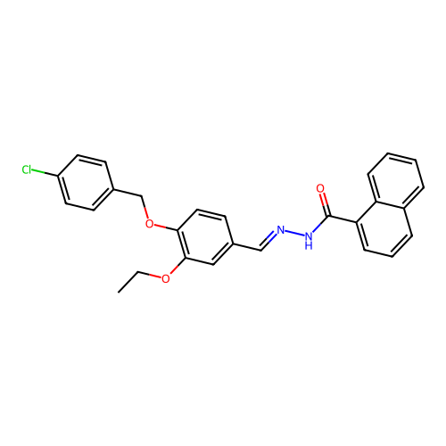 N'-(4-((4-Chlorobenzyl)oxy)-3-ethoxybenzylidene)-1-naphthohydrazide structure