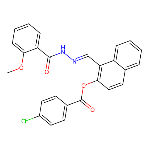 1-(2-(2-Methoxybenzoyl)carbohydrazonoyl)-2-naphthyl 4-chlorobenzoate structure