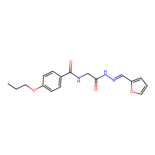 N-(2-(2-(2-Furylmethylene)hydrazino)-2-oxoethyl)-4-propoxybenzamide structure