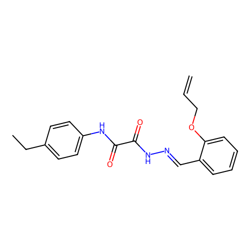 2-(2-(2-(Allyloxy)benzylidene)hydrazino)-N-(4-ethylphenyl)-2-oxoacetamide structure