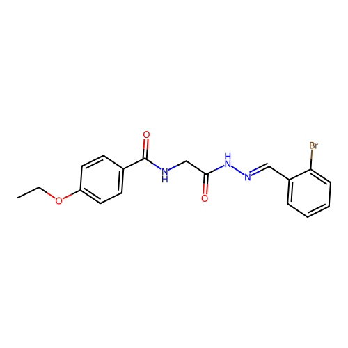 N-(2-(2-(2-Bromobenzylidene)hydrazino)-2-oxoethyl)-4-ethoxybenzamide structure