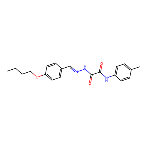 2-(2-(4-Butoxybenzylidene)hydrazino)-N-(4-methylphenyl)-2-oxoacetamide structure