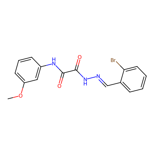 2-(2-(2-Bromobenzylidene)hydrazino)-N-(3-methoxyphenyl)-2-oxoacetamide structure