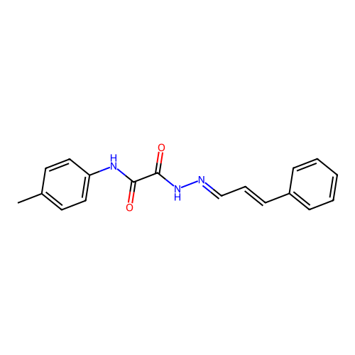 N-(4-Methylphenyl)-2-oxo-2-(2-(3-phenyl-2-propenylidene)hydrazino)acetamide structure