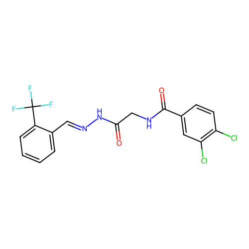 3,4-DI-CL-N-(2-Oxo-2-(2-(2-(trifluoromethyl)benzylidene)hydrazino)ET)benzamide structure