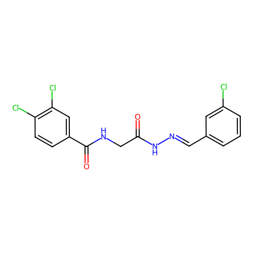 3,4-Dichloro-N-(2-(2-(3-chlorobenzylidene)hydrazino)-2-oxoethyl)benzamide structure