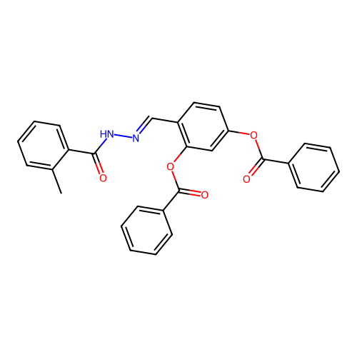 5-(Benzoyloxy)-2-(2-(2-methylbenzoyl)carbohydrazonoyl)phenyl benzoate structure