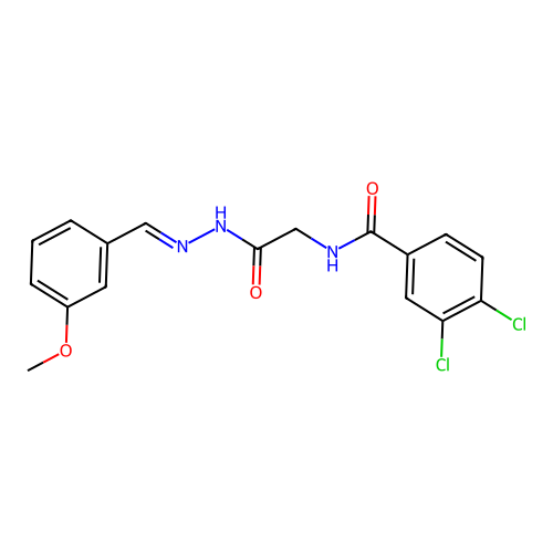 3,4-Dichloro-N-(2-(2-(3-methoxybenzylidene)hydrazino)-2-oxoethyl)benzamide structure