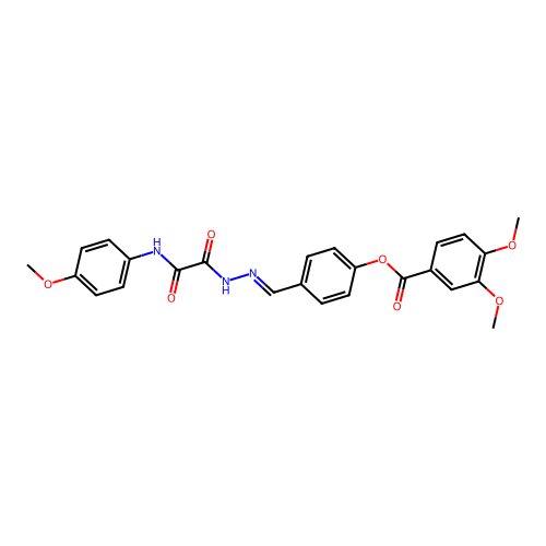 4-(2-((4-Methoxyanilino)(oxo)AC)carbohydrazonoyl)phenyl 3,4-dimethoxybenzoate structure