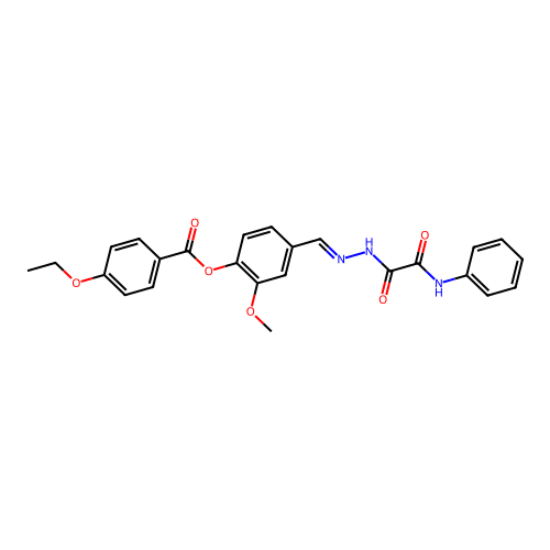 4-(2-(Anilino(oxo)acetyl)carbohydrazonoyl)-2-methoxyphenyl 4-ethoxybenzoate structure