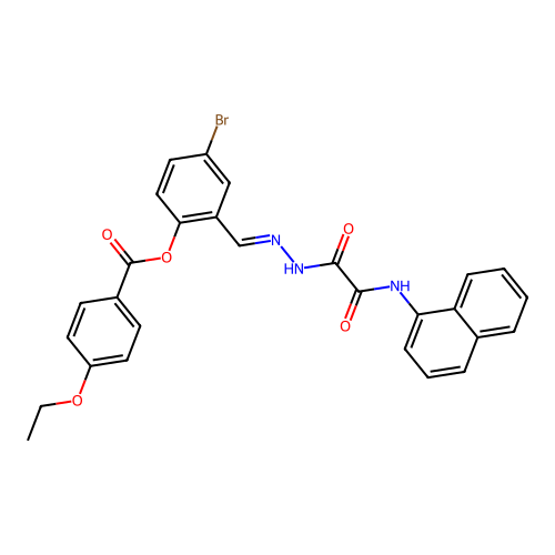 4-BR-2-(2-((1-Naphthylamino)(oxo)acetyl)carbohydrazonoyl)phenyl 4-ethoxybenzoate structure