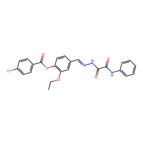 4-(2-(Anilino(oxo)acetyl)carbohydrazonoyl)-2-ethoxyphenyl 4-chlorobenzoate structure