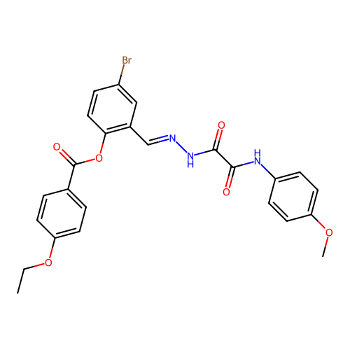 4-BR-2-(2-((4-Methoxyanilino)(oxo)AC)carbohydrazonoyl)phenyl 4-ethoxybenzoate structure
