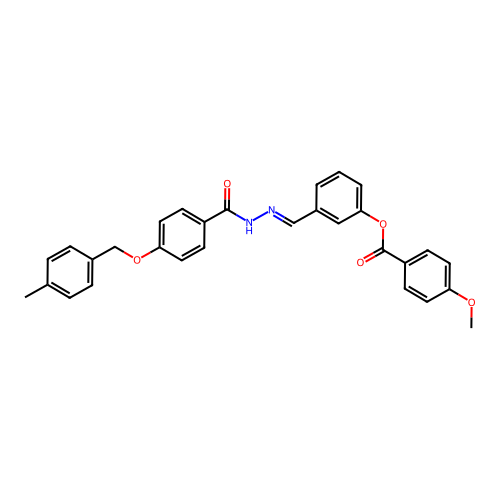 3-(2-(4-((4-Methylbenzyl)oxy)benzoyl)carbohydrazonoyl)phenyl 4-methoxybenzoate structure