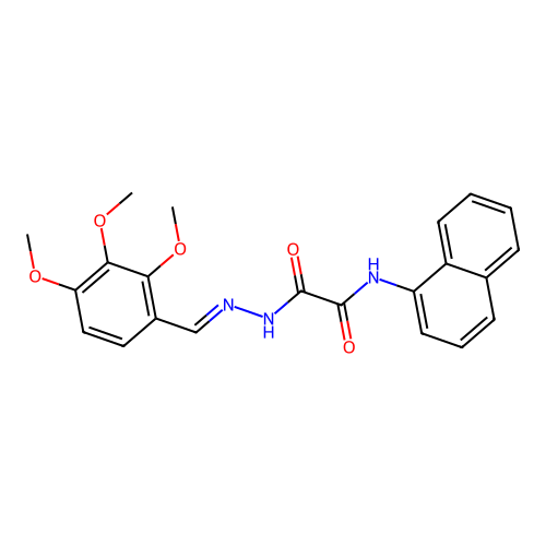 N-(1-Naphthyl)-2-oxo-2-(2-(2,3,4-trimethoxybenzylidene)hydrazino)acetamide structure
