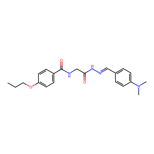 N-(2-(2-(4-(Dimethylamino)benzylidene)hydrazino)-2-oxoethyl)-4-propoxybenzamide structure