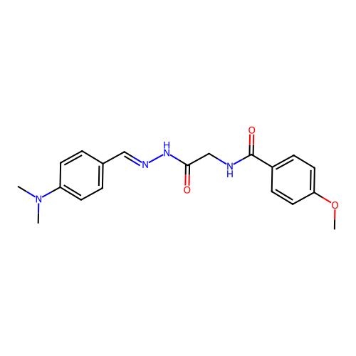 N-(2-(2-(4-(Dimethylamino)benzylidene)hydrazino)-2-oxoethyl)-4-methoxybenzamide structure