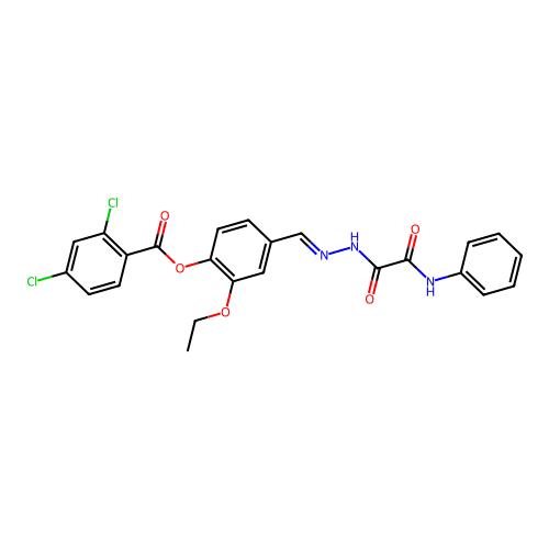 4-(2-(Anilino(oxo)acetyl)carbohydrazonoyl)-2-ethoxyphenyl 2,4-dichlorobenzoate structure