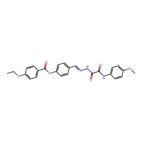 4-(2-((4-Methoxyanilino)(oxo)acetyl)carbohydrazonoyl)phenyl 4-ethoxybenzoate structure