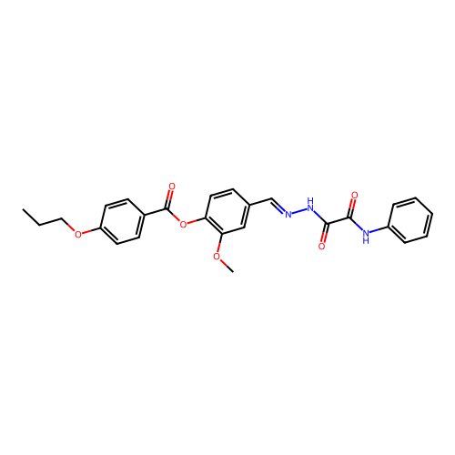 4-(2-(Anilino(oxo)acetyl)carbohydrazonoyl)-2-methoxyphenyl 4-propoxybenzoate structure