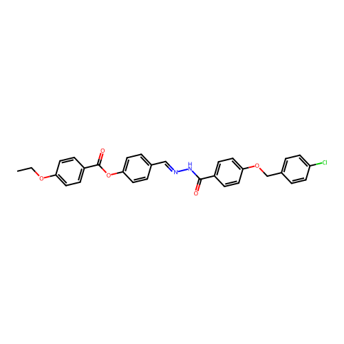 4-(2-(4-((4-Chlorobenzyl)oxy)benzoyl)carbohydrazonoyl)phenyl 4-ethoxybenzoate structure